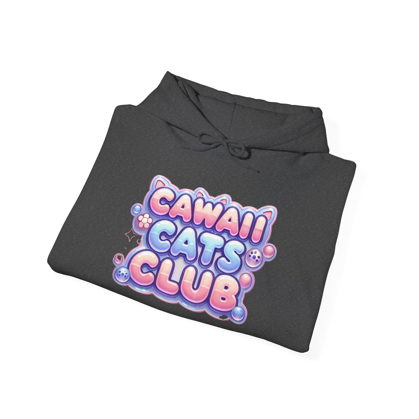 Cawaii Cats Club Hoodie - Cozy Unisex Heavy Blend Sweatshirt for Cat Lovers