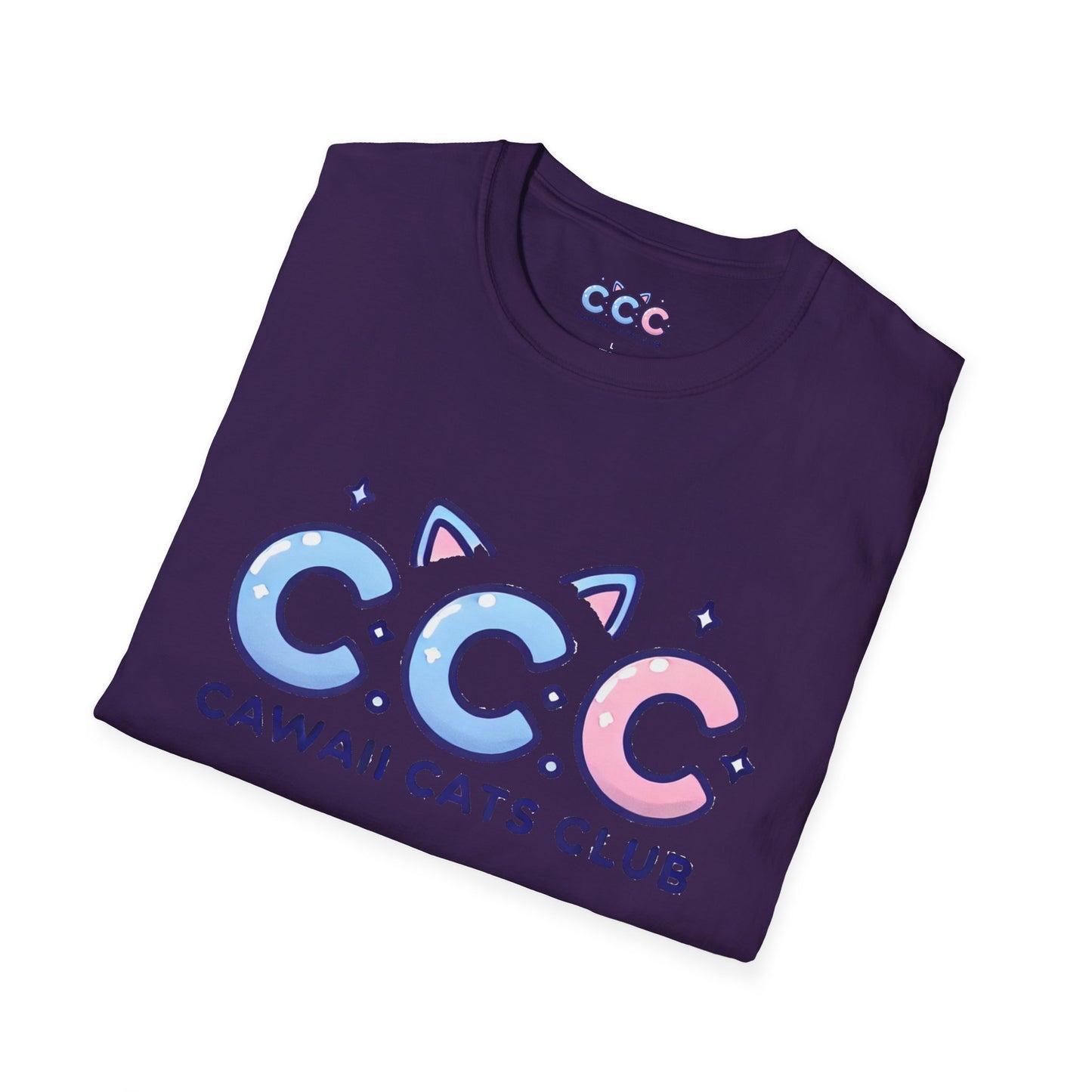 Cawaii Cats Club Unisex Softstyle T-Shirt - Cute Cat Graphic Tee