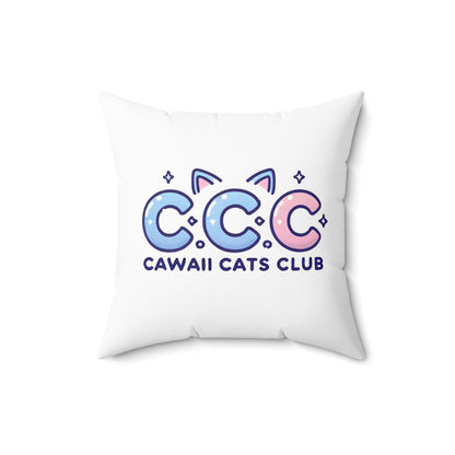 Cawaii Cats Club Decorative Pillow - Cute Cat-Themed Home Decor