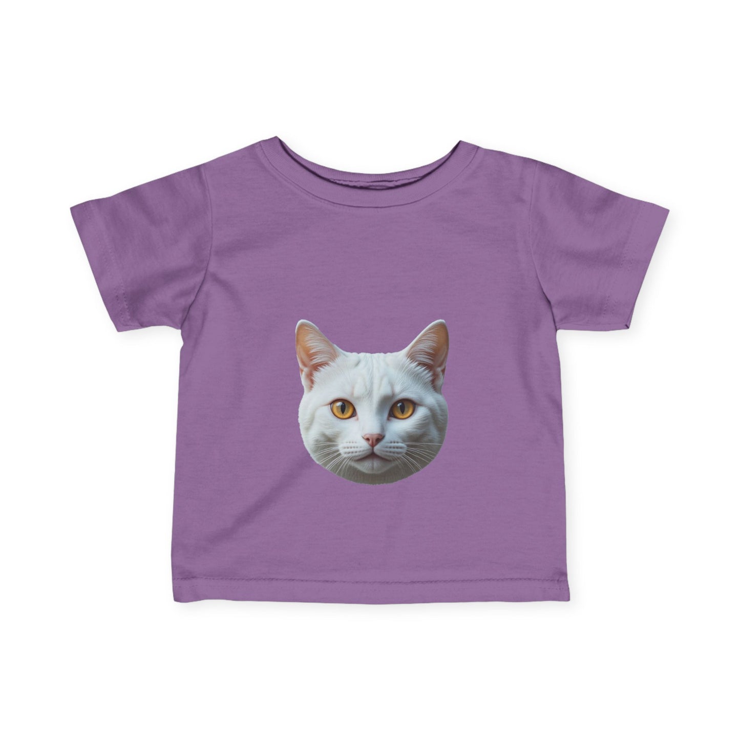 Cute Cat Face Infant Tee - Adorable Baby T-Shirt for Cat Lovers