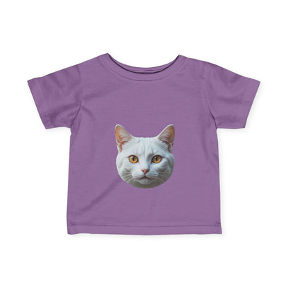 Cute Cat Face Infant Tee - Adorable Baby T-Shirt for Cat Lovers