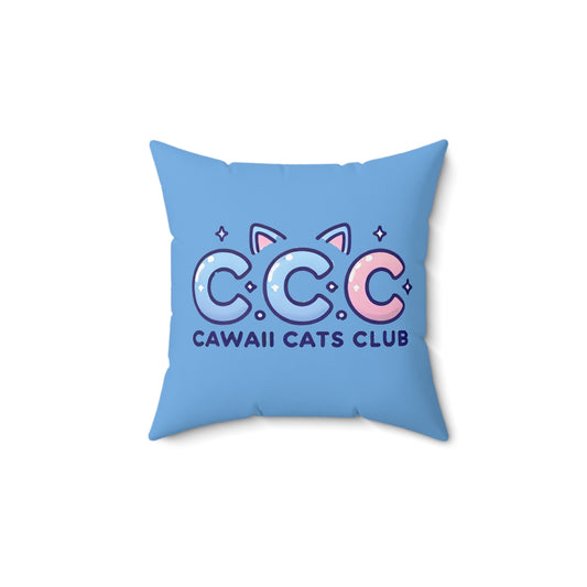 Cawaii Cats Club Pillow - Cute Cat Decor for Cat Lovers
