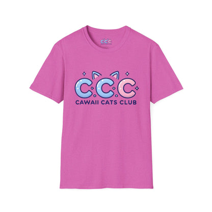 Cawaii Cats Club Unisex Softstyle T-Shirt - Cute Cat Graphic Tee