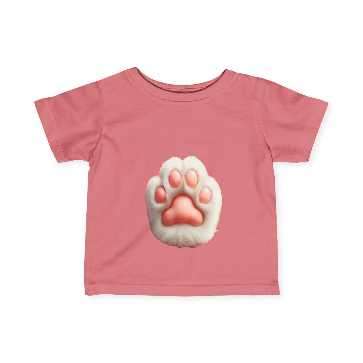 かわいい赤ちゃんの足跡プリントTシャツ - ペット愛好家のための幼児用ファインジャージーシャツ
