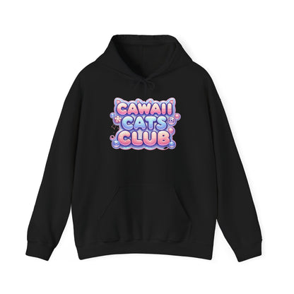Cawaii Cats Club Hoodie - Cozy Unisex Heavy Blend Sweatshirt for Cat Lovers