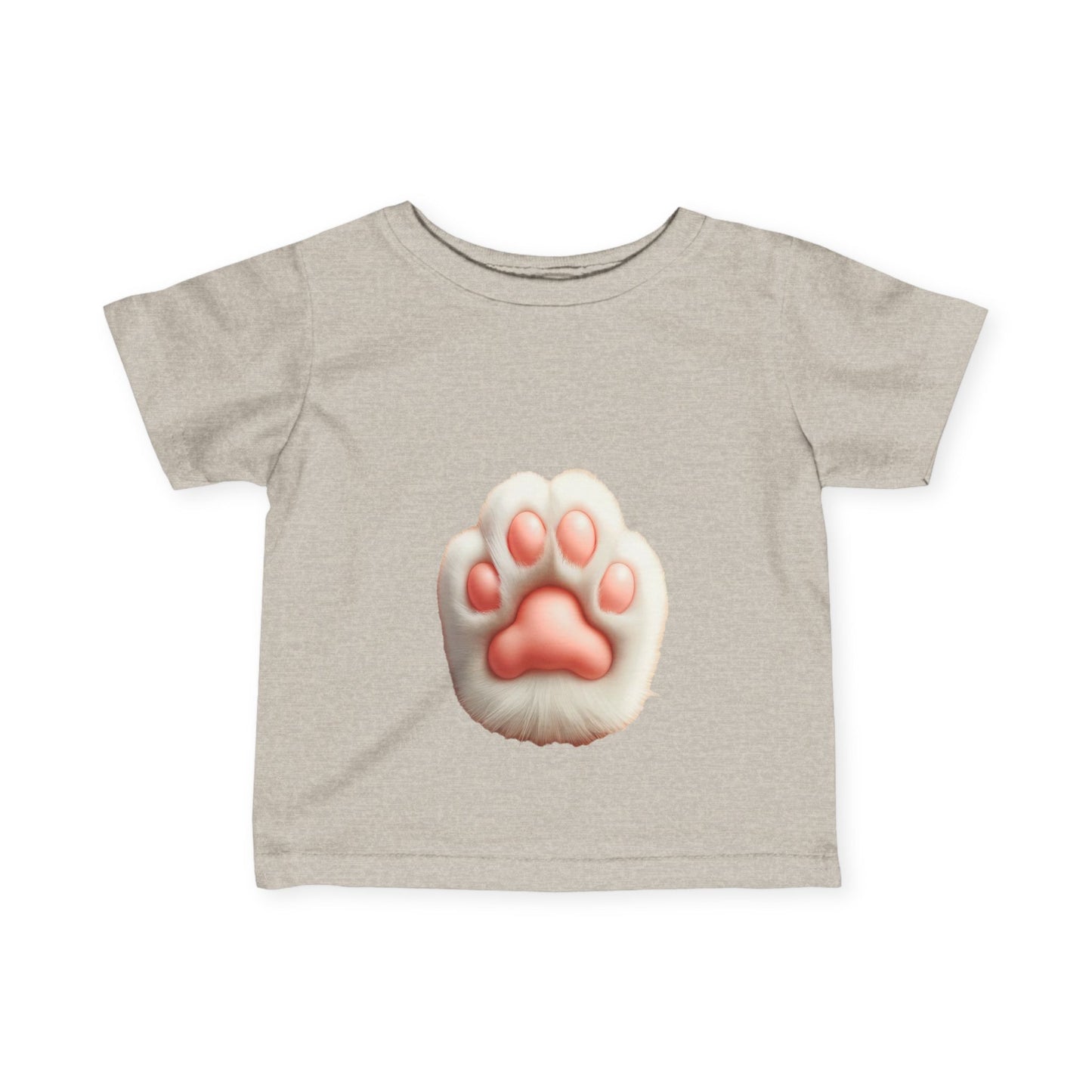 かわいい赤ちゃんの足跡プリントTシャツ - ペット愛好家のための幼児用ファインジャージーシャツ