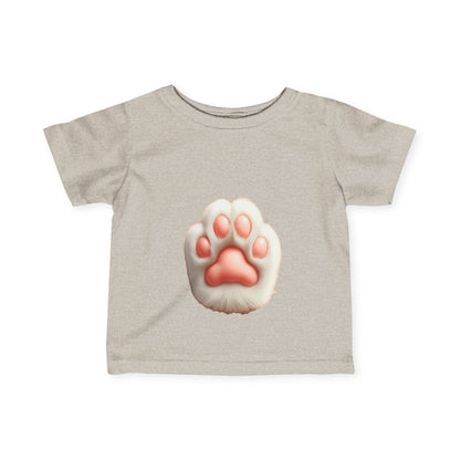 かわいい赤ちゃんの足跡プリントTシャツ - ペット愛好家のための幼児用ファインジャージーシャツ