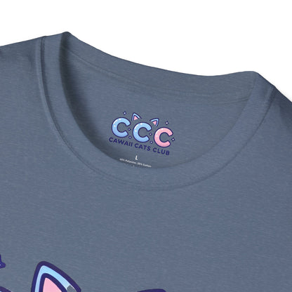 Cawaii Cats Club Unisex Softstyle T-Shirt - Cute Cat Graphic Tee