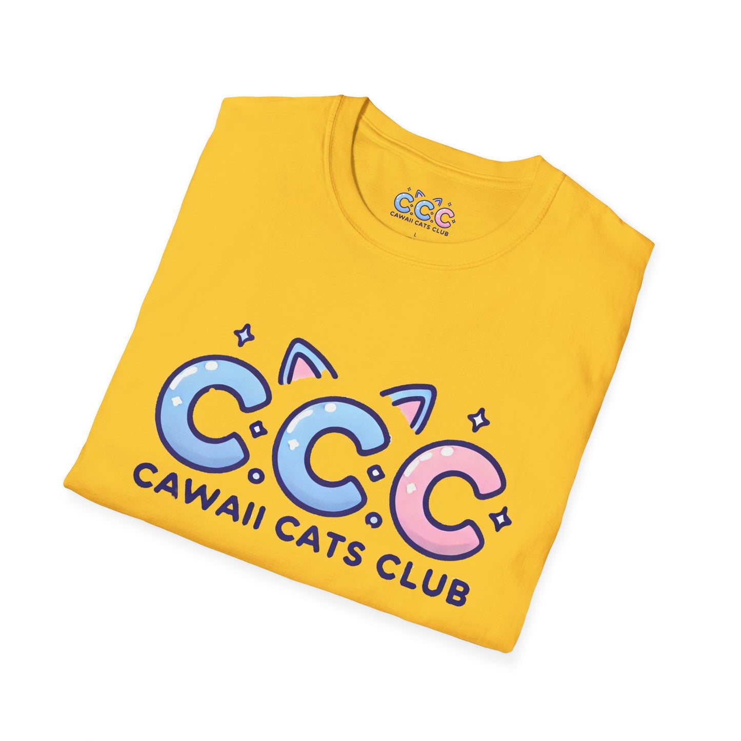 Cawaii Cats Club Unisex Softstyle T-Shirt - Cute Cat Graphic Tee