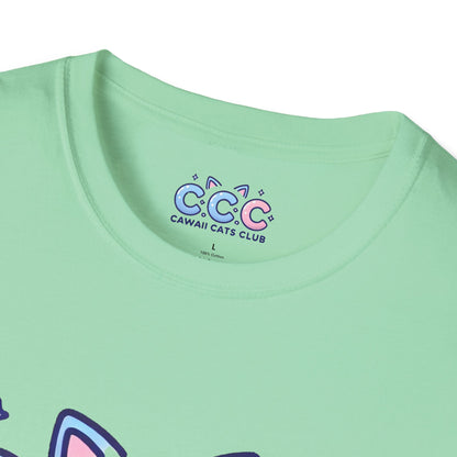 Cawaii Cats Club Unisex Softstyle T-Shirt - Cute Cat Graphic Tee