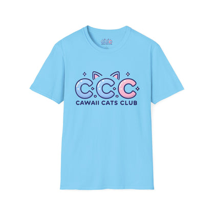 Cawaii Cats Club Unisex Softstyle T-Shirt - Cute Cat Graphic Tee