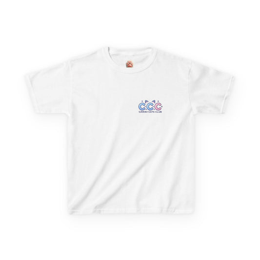 Cawaii Cats Club Kids Tee - Cute Cat Theme Cotton T-Shirt
