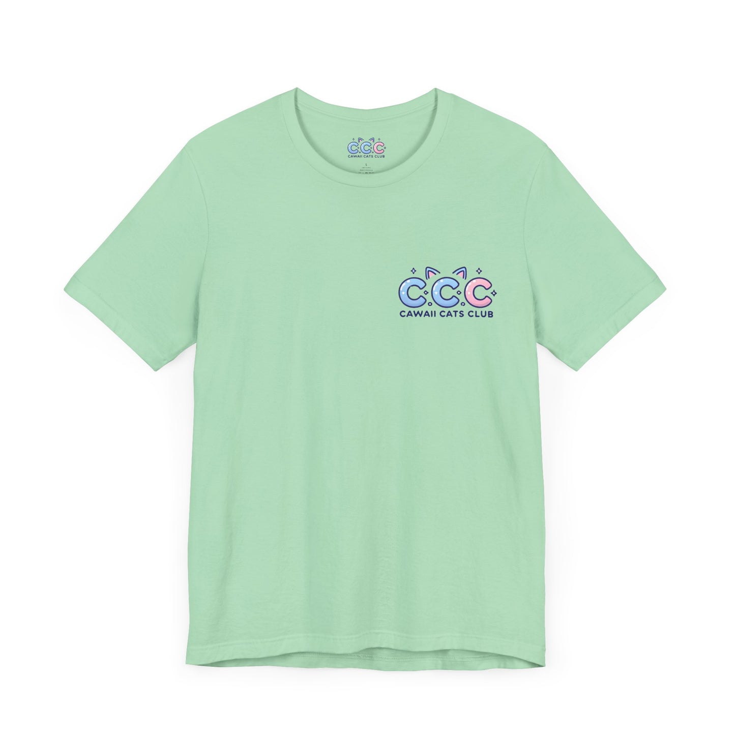 Cawaii Cats Club ユニセックス ジャージー Tシャツ - かわいい猫のグラフィック T シャツ