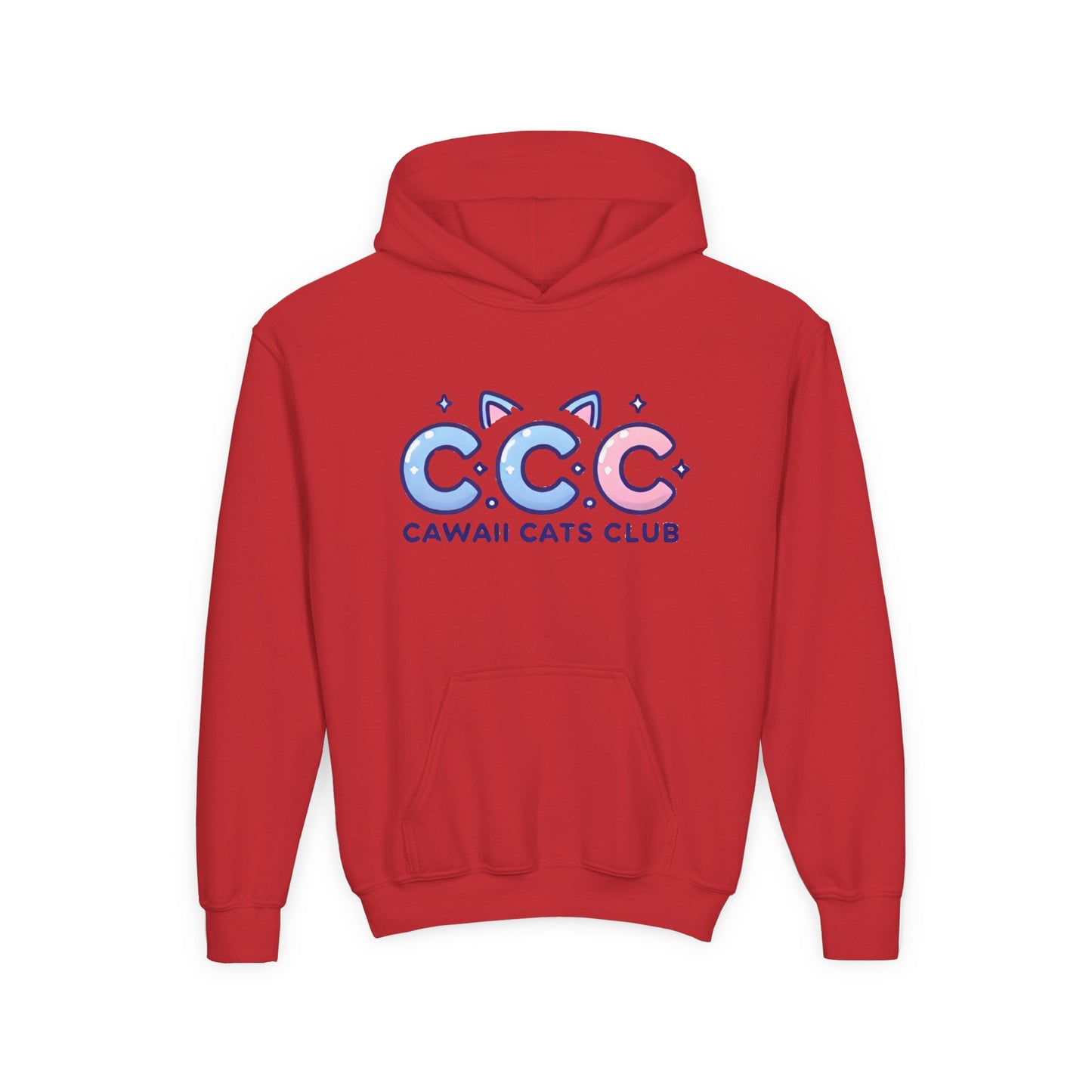 Cawaii Cats Club Youth Hoodie - Cute Cat-Themed Sweatshirt for Kids