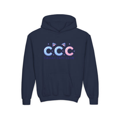 Cawaii Cats Club Youth Hoodie - Cute Cat-Themed Sweatshirt for Kids