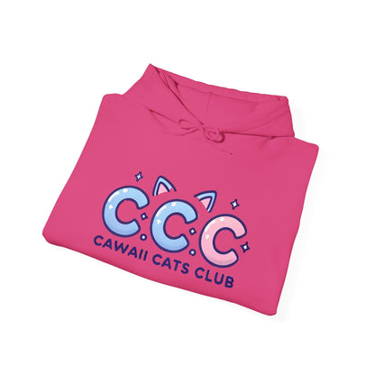 Cawaii Cats Club Hoodie – Cozy Unisex Sweatshirt for Cat Lovers