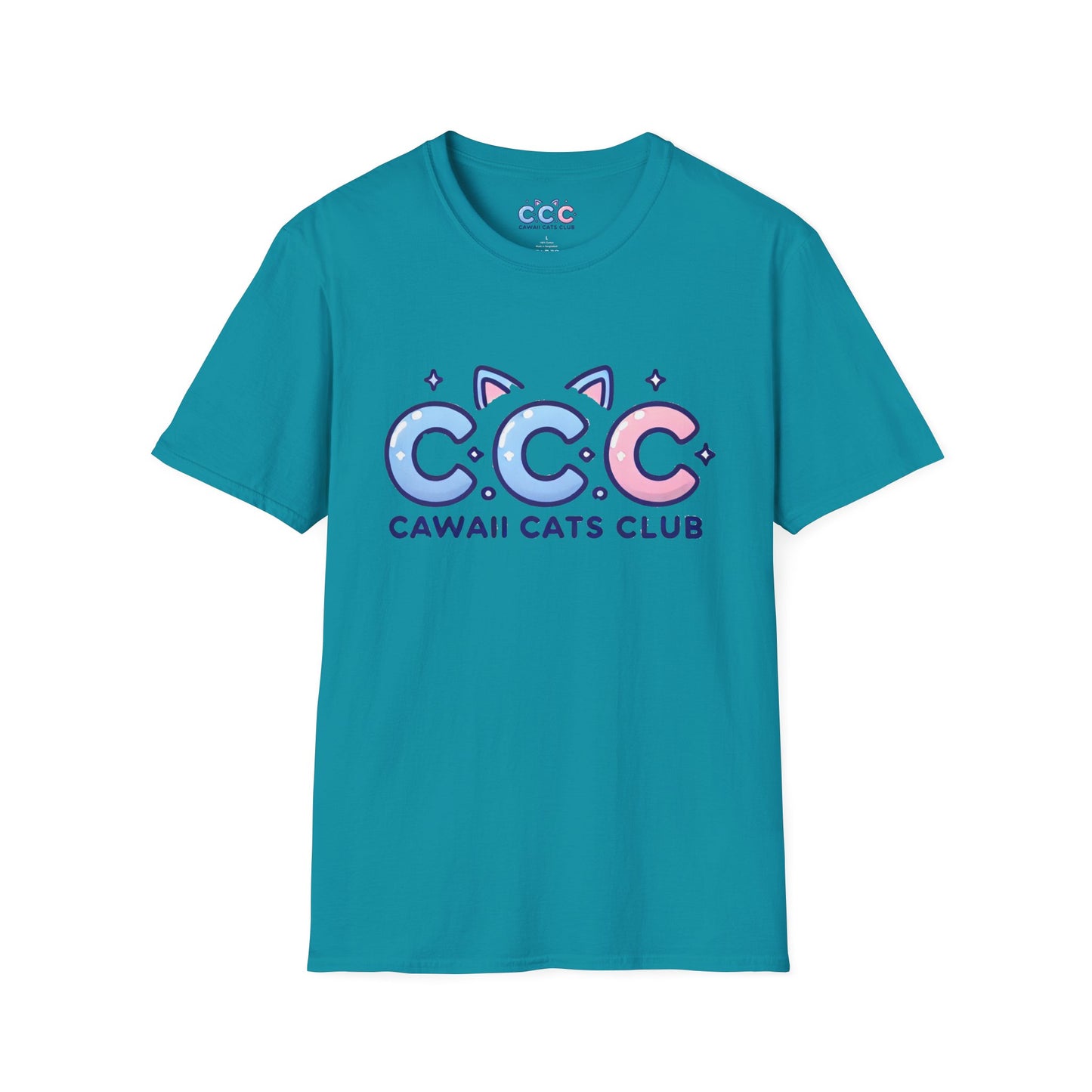 Cawaii Cats Club Unisex Softstyle T-Shirt - Cute Cat Graphic Tee