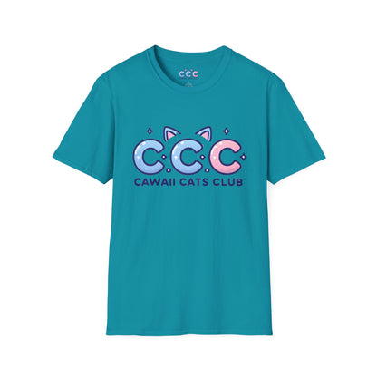 Cawaii Cats Club Unisex Softstyle T-Shirt - Cute Cat Graphic Tee