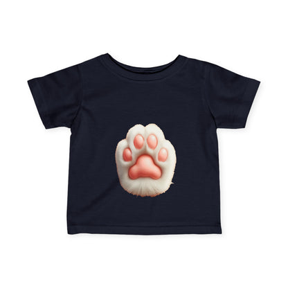 かわいい赤ちゃんの足跡プリントTシャツ - ペット愛好家のための幼児用ファインジャージーシャツ