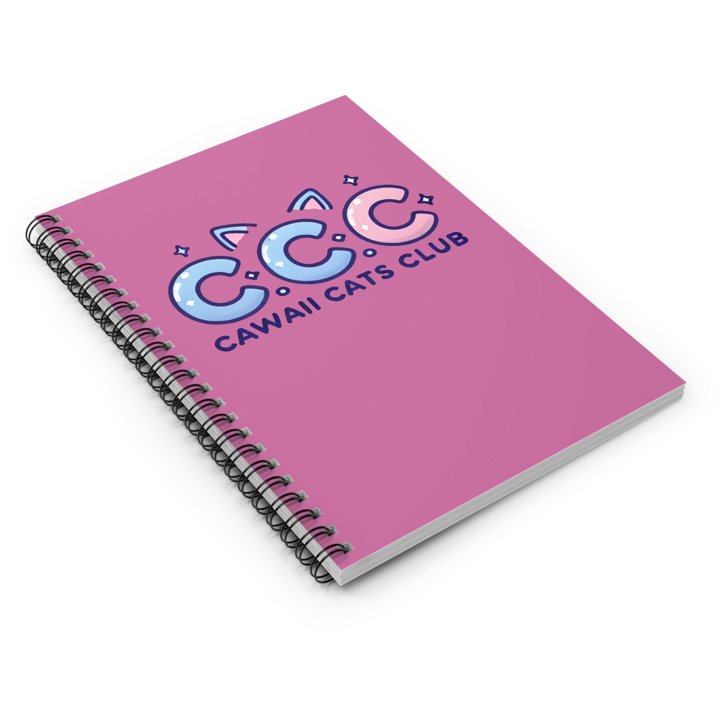Cute Spiral Notebook - Cawaii Cats Club - Ruled Line for Cat Lovers
