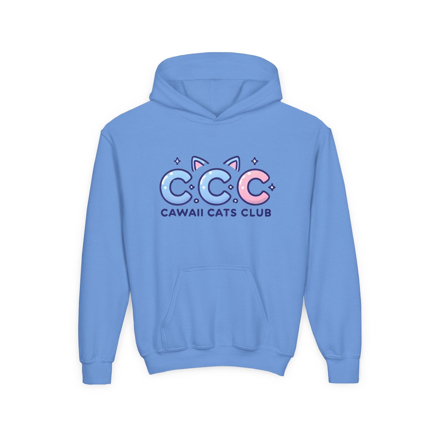 Cawaii Cats Club Youth Hoodie - Cute Cat-Themed Sweatshirt for Kids