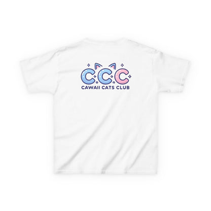 Cawaii Cats Club Kids Tee - Cute Cat Theme Cotton T-Shirt