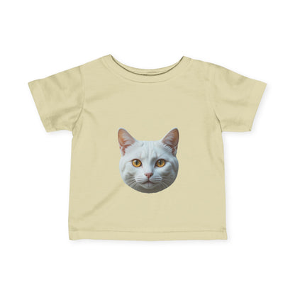Cute Cat Face Infant Tee - Adorable Baby T-Shirt for Cat Lovers