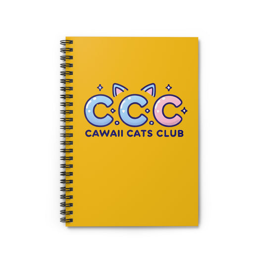 Cawaii Cats Club Spiral Notebook - Perfect for Cat Lovers and Stationery Enthusiasts!