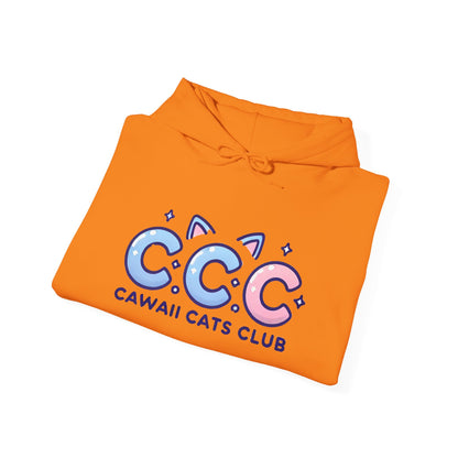Cawaii Cats Club Hoodie – Cozy Unisex Sweatshirt for Cat Lovers