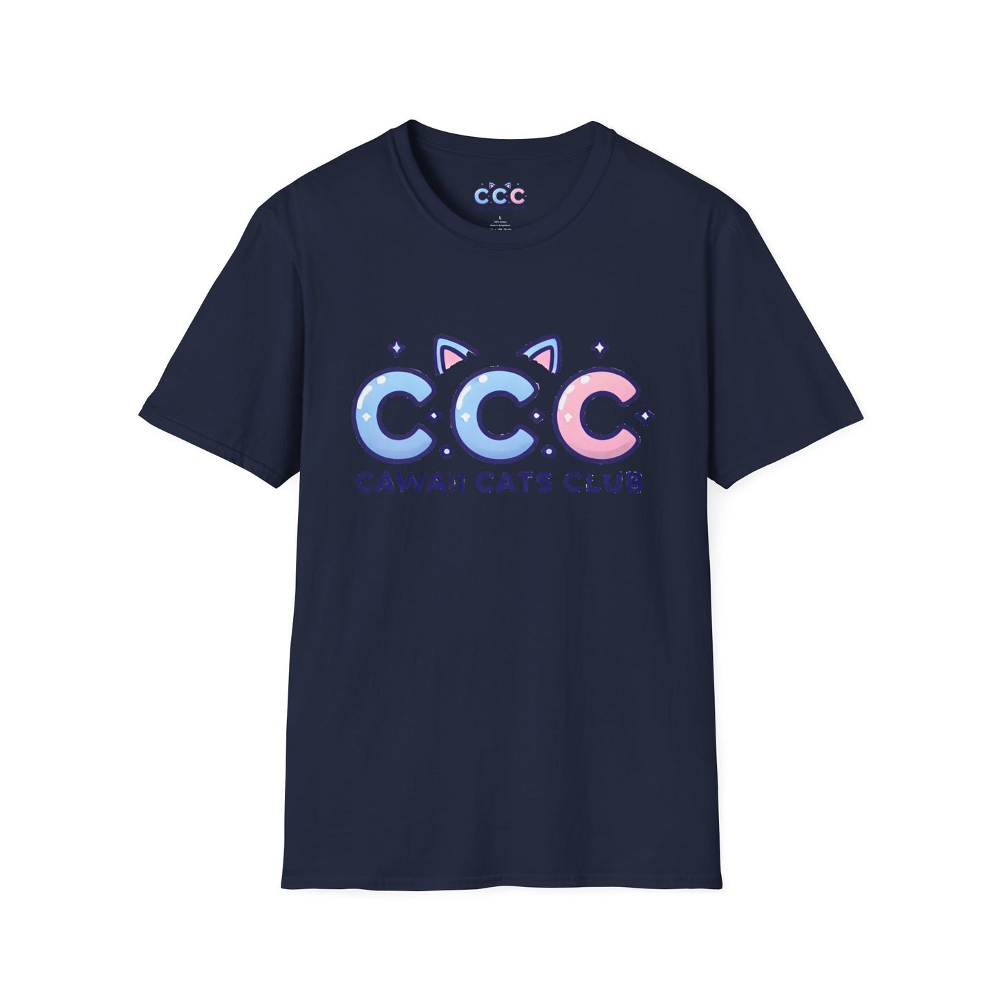 Cawaii Cats Club Unisex Softstyle T-Shirt - Cute Cat Graphic Tee