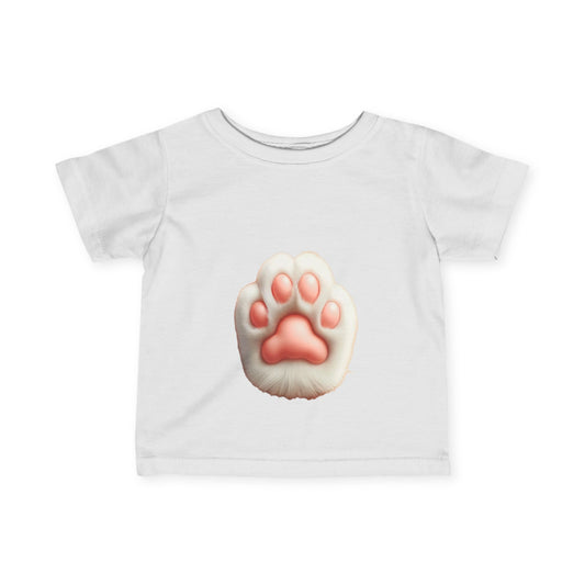 かわいい赤ちゃんの足跡プリントTシャツ - ペット愛好家のための幼児用ファインジャージーシャツ