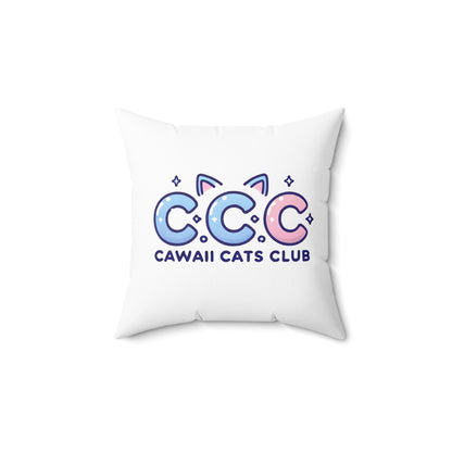 Cawaii Cats Club Decorative Pillow - Cute Cat-Themed Home Decor