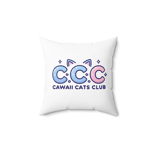 Cawaii Cats Club Decorative Pillow - Cute Cat-Themed Home Decor