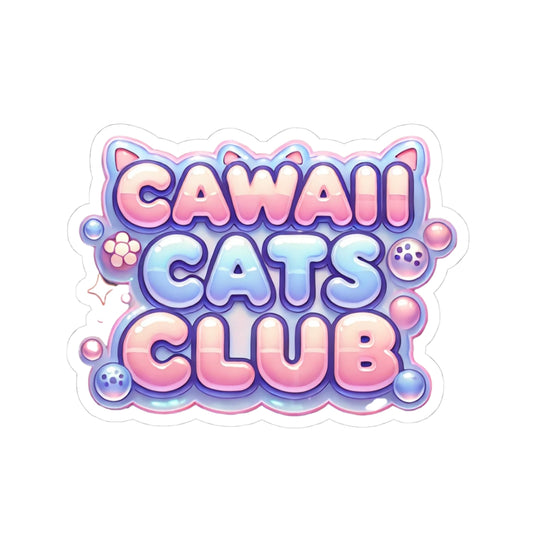 Cawaii Cats Club ステッカー - 猫好きのためのかわいいビニールデカール