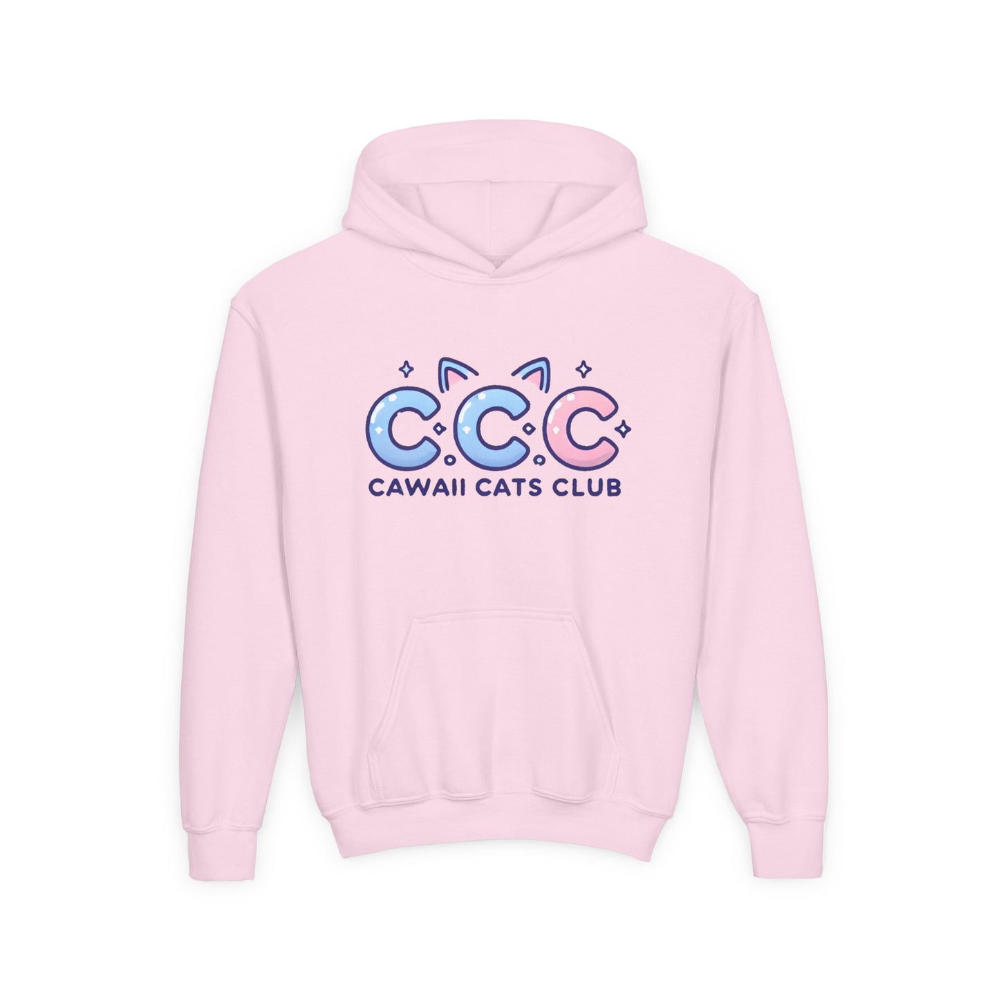 Cawaii Cats Club Youth Hoodie - Cute Cat-Themed Sweatshirt for Kids