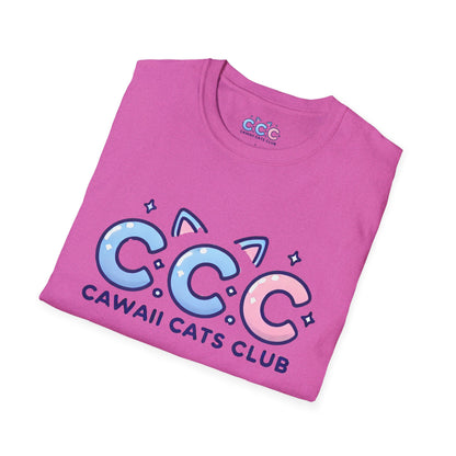 Cawaii Cats Club Unisex Softstyle T-Shirt - Cute Cat Graphic Tee