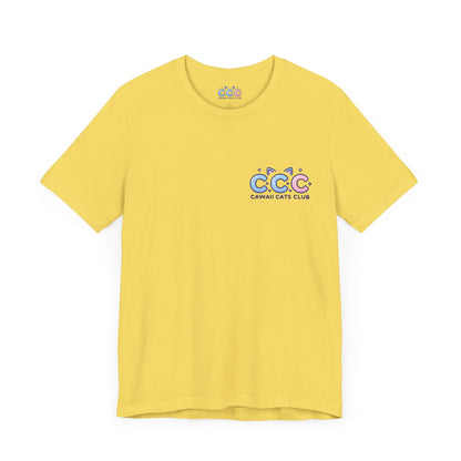 Cawaii Cats Club ユニセックス ジャージー Tシャツ - かわいい猫のグラフィック T シャツ
