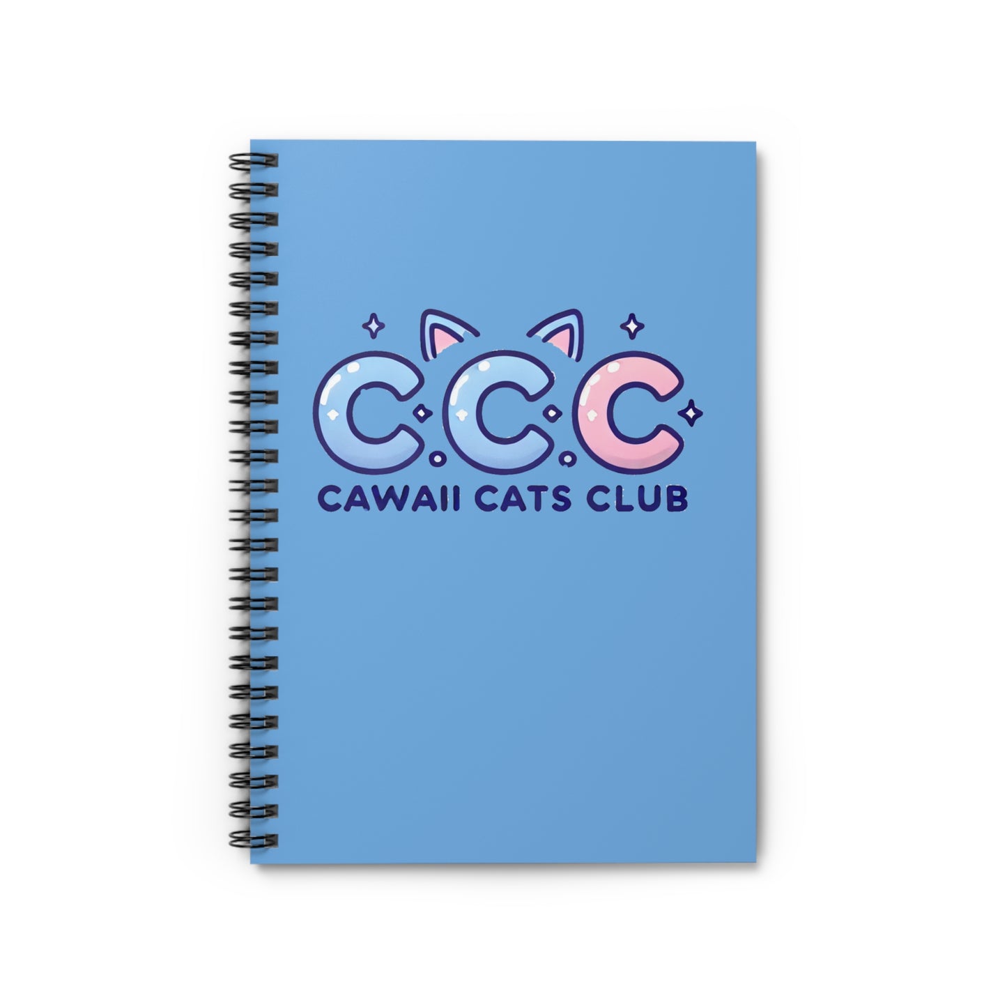 Cawaii Cats Club Spiral Notebook - Ruled Line for Cat Lovers