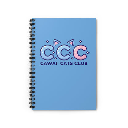 Cawaii Cats Club Spiral Notebook - Ruled Line for Cat Lovers