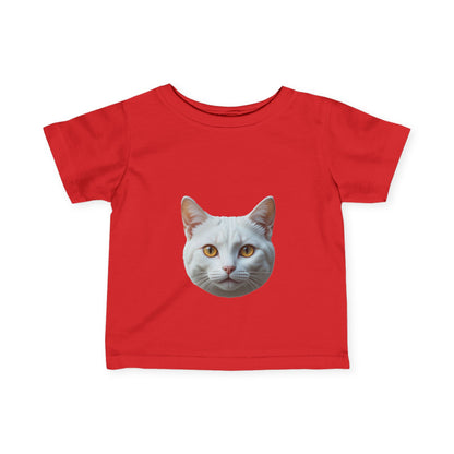 Cute Cat Face Infant Tee - Adorable Baby T-Shirt for Cat Lovers