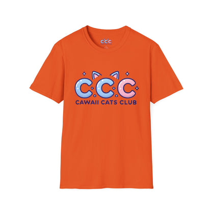 Cawaii Cats Club Unisex Softstyle T-Shirt - Cute Cat Graphic Tee