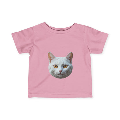 Cute Cat Face Infant Tee - Adorable Baby T-Shirt for Cat Lovers