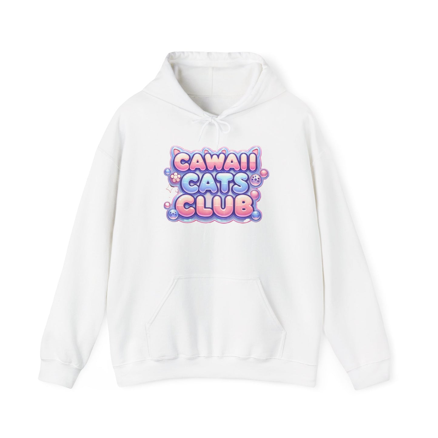 Cawaii Cats Club Hoodie - Cozy Unisex Heavy Blend Sweatshirt for Cat Lovers