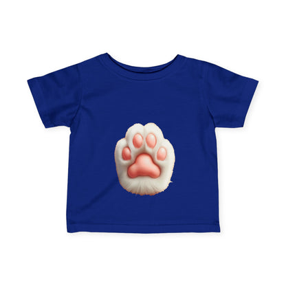 かわいい赤ちゃんの足跡プリントTシャツ - ペット愛好家のための幼児用ファインジャージーシャツ