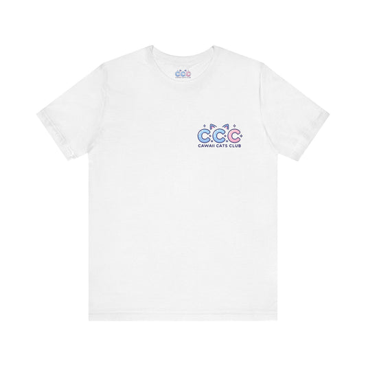 Cawaii Cats Club ユニセックス ジャージー Tシャツ - かわいい猫のグラフィック T シャツ