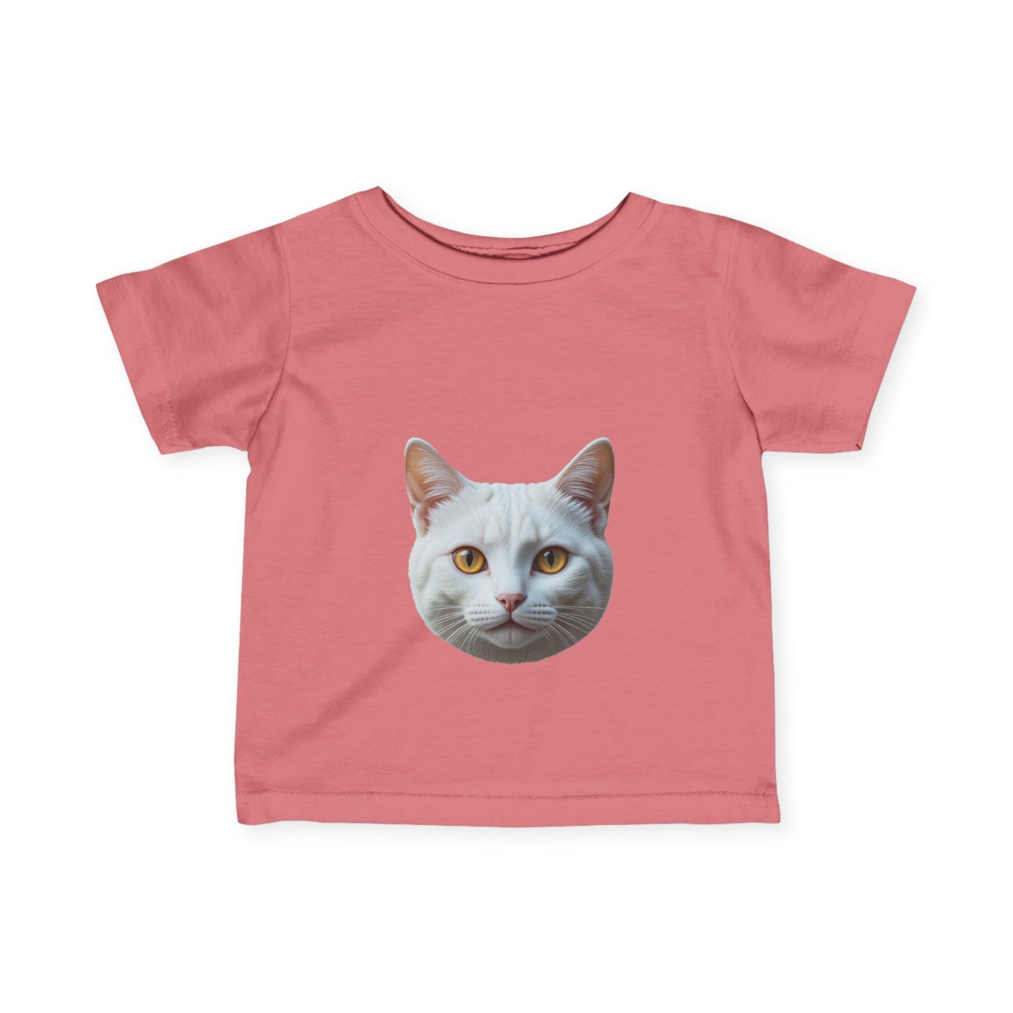 Cute Cat Face Infant Tee - Adorable Baby T-Shirt for Cat Lovers