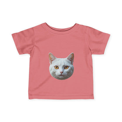 Cute Cat Face Infant Tee - Adorable Baby T-Shirt for Cat Lovers