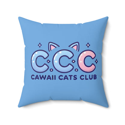 Cawaii Cats Club Pillow - Cute Cat Decor for Cat Lovers