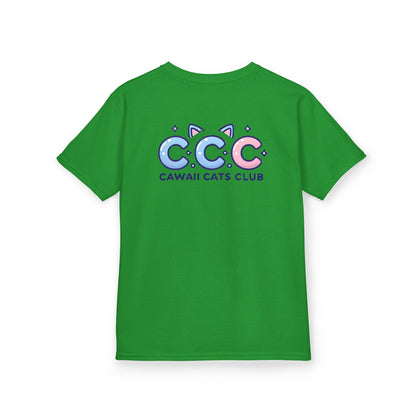 Cawaii Cats Club Kids Tee - Cute Cat Theme Cotton T-Shirt