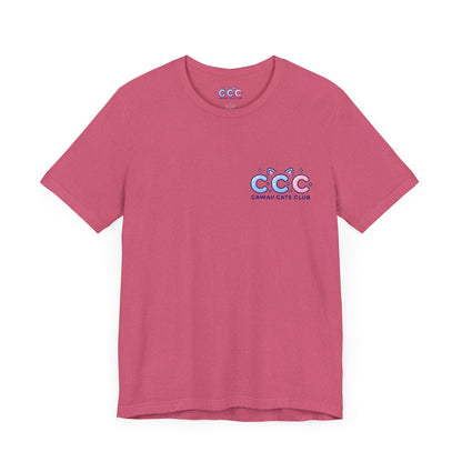 Cawaii Cats Club ユニセックス ジャージー Tシャツ - かわいい猫のグラフィック T シャツ